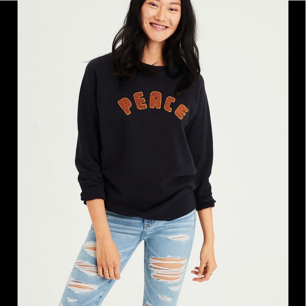 american eagle peace sweatshirt